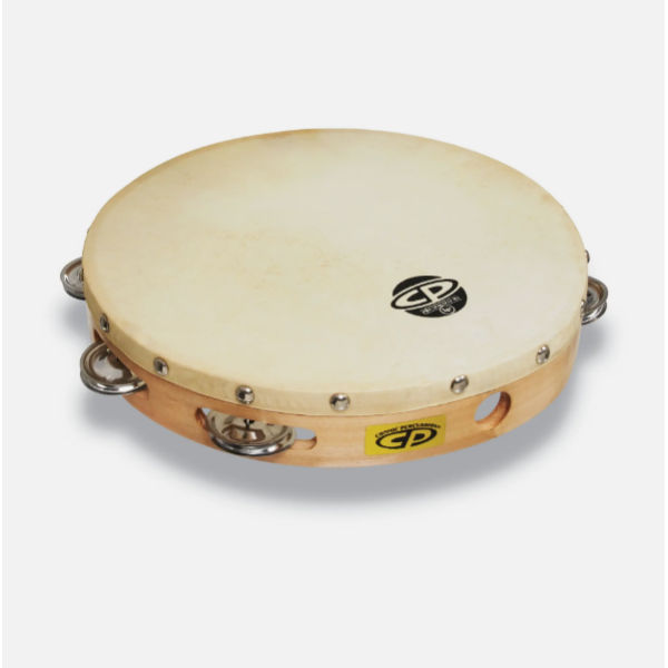 Latin Percussion CP 10 Inch Single Row Headed Wood Tambourine (CP379)