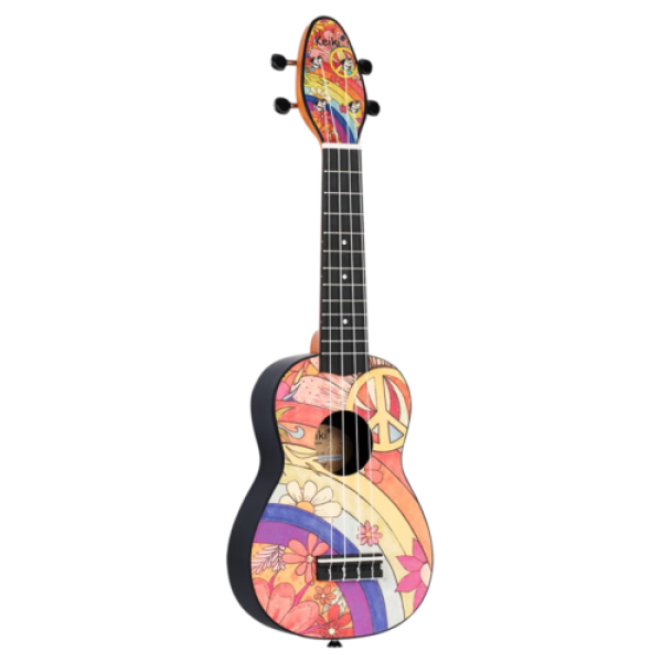 Ortega Keiki Soprano Ukulele Pack Agathis ABS Peace 68 Set (K2-68)