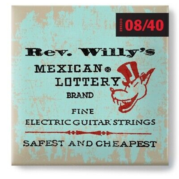 Rev Willys Mexican Lottery Fine Electric Guitar Strings-6 Strings 08/40 RWN0840