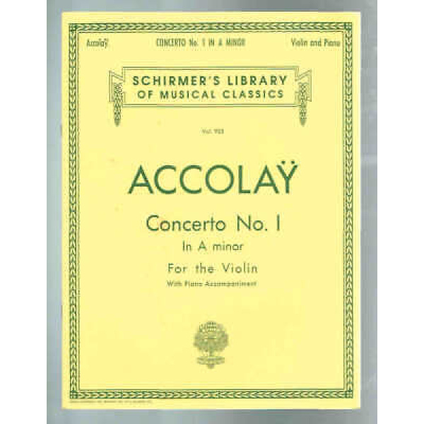 Concerto No. 1 in A Minor: Schirmer Library of Classics Volume 905 Violin with..