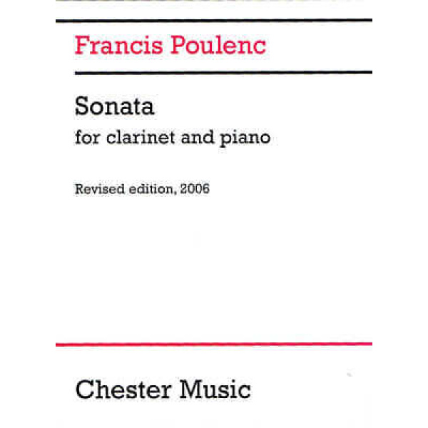 Sonata for Clarinet & Piano Revised Edition, 2006 by Francis Poulenc (14025920)