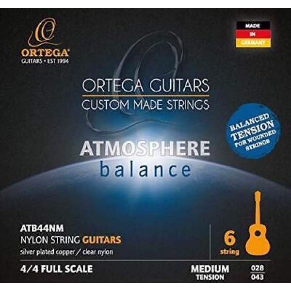 Ortega Guitars Atmosphere Balance Nylon String 4/4 Full Scale Set (ATB44NM)