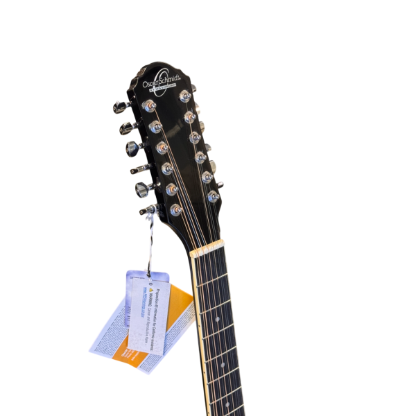 Dent & Scratch Oscar Schmidt 12 String Acoustic Electric Guitar in Black (OD312CEB-A-U) - Image 3