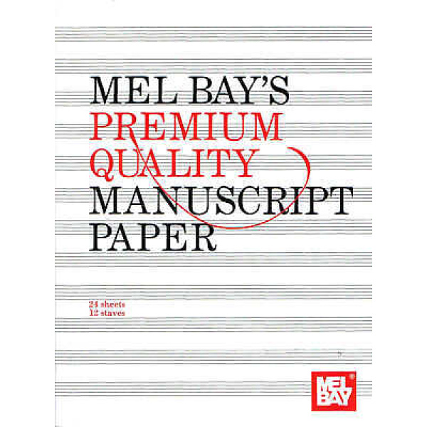 Pre-Owned Mel Bay's Premium Quality Manuscript Book - 24 Sheets - 10 Staves (M..