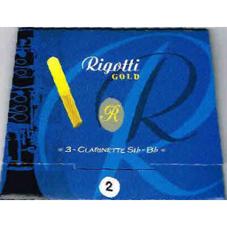 Rigotti Gold Bb Clarinet Reeds - Strength 2 - Pack of 3