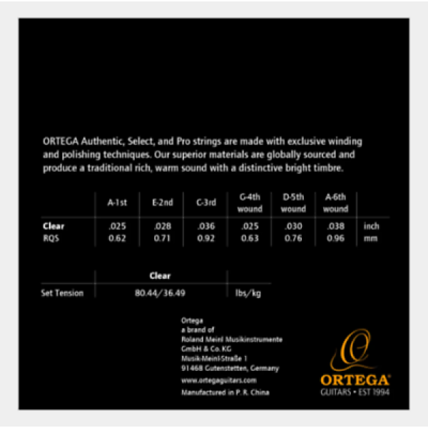Ortega Guitars Select Requinto, Custom Nylon, Coated Strings Set (RQS) - Image 2