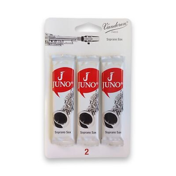 Juno by Vandoren - Bb Soprano Saxophone Reeds - Strength 2 - 3 Pack (JSR512/3)
