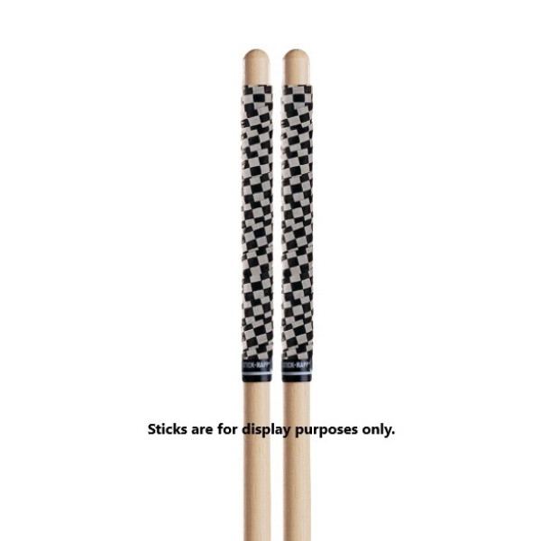 Pro-Mark Stick Rapp - Pre Cut Tape for 4 Drumsticks - White/Black Checkered (SRCW)