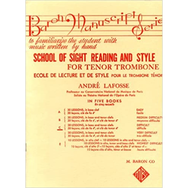 School of Sight Reading and Style for Tenor Trombone - C (Difficult)