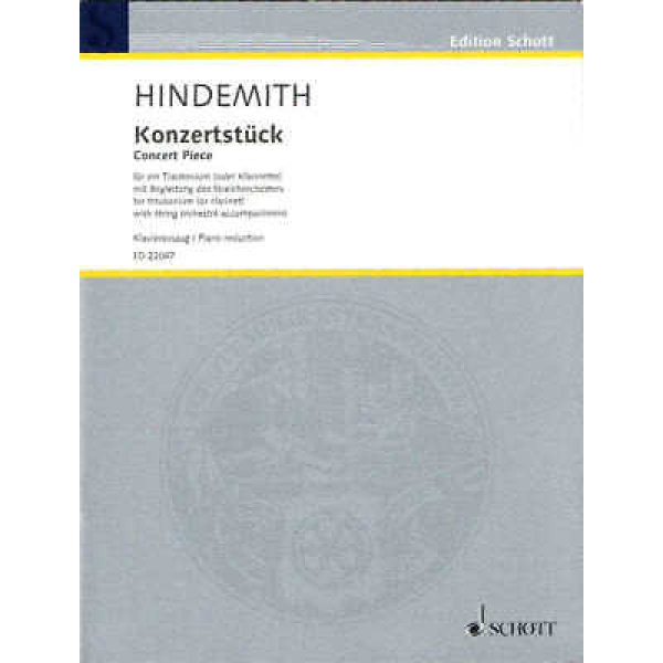 Hindemith Konzertstuck Concert Piece for Bb Clarinet and Piano (49044813)
