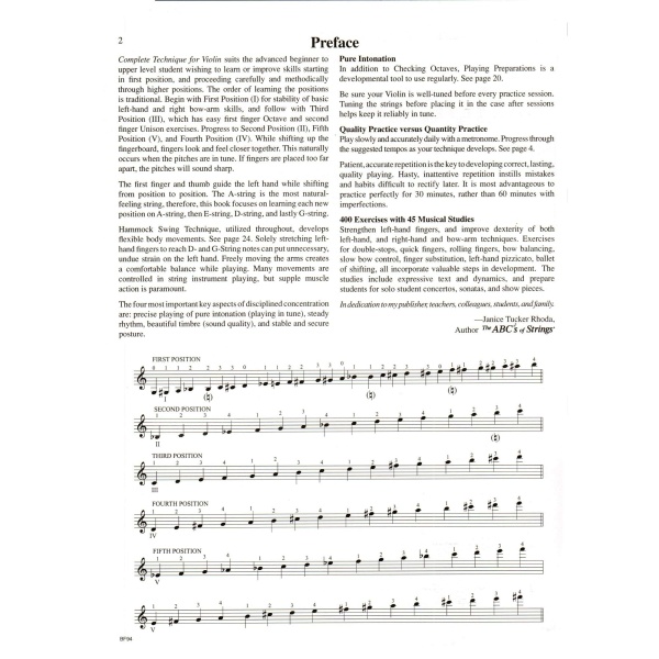 Complete Technique for Violin, Book 1 (VIOLON) Janice Tucker Rhoda - Image 3