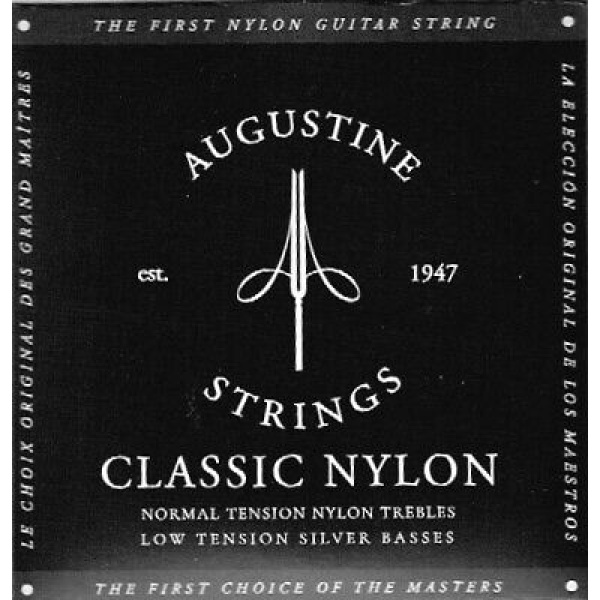 Augustine Classic Black Tension - Low Basses, Normal Trebles - Nylon Guitar St..