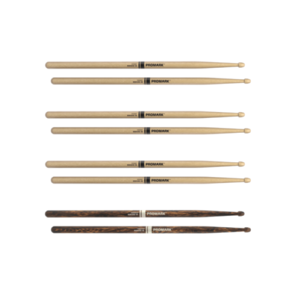 Promark, Rebound, 5B Hickory/Fire grain 4 Pack (RBH595AW-4PFG) - Image 2