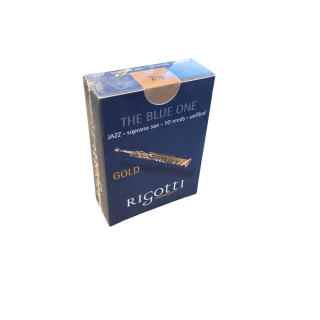 Rigotti The Blue One Jazz Soprano Sax Reeds - Unfiled - Strength 2.5 - Box of 10
