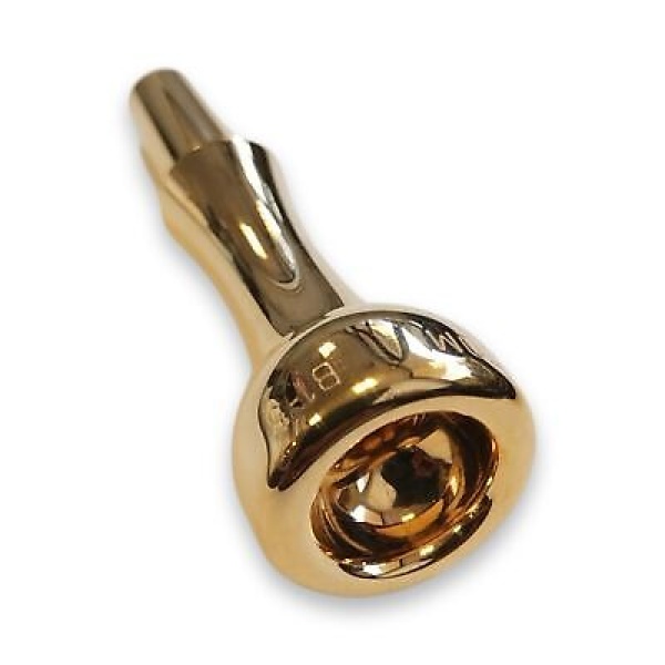 JC Custom Trumpet Mouthpiece - Glass - B1-5 (1 Pure) - Gold Finish