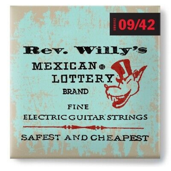 Jim Dunlop Rev Willys Mexican Lottery Fine Electric Guitar Strings-6 String- 0..