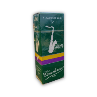Vandoren Java (Green Box) Bb Tenor Saxophone Reeds - Strength 2 - Box of 5 (SR272)