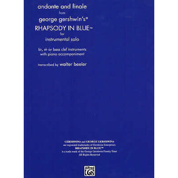 Rhapsody in Blue for Bb, Eb or Bass Clef instruments with Piano Acc. (TS0008)
