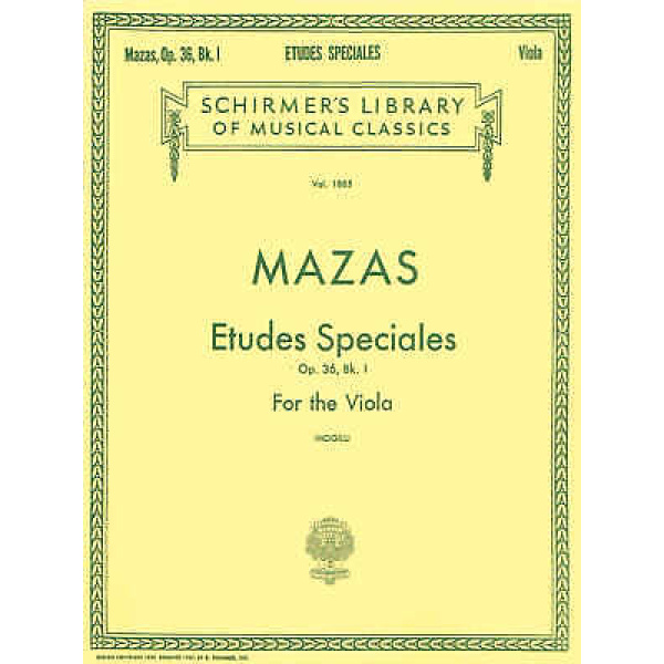 Mazas Etudes Speciales Op. 36, Book. 1 - Viola (HL5262570)